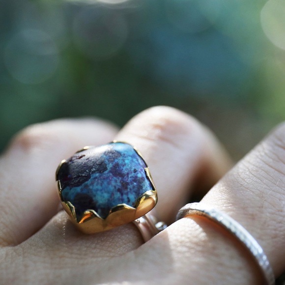 Stunning Shattuckite Silver Ring - Picture 3 of 5